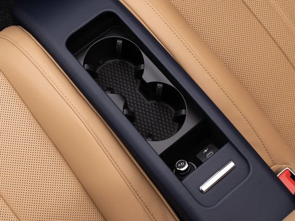 2026 Bentley Continental GTC interior, center console, Camel / Imperial Blue