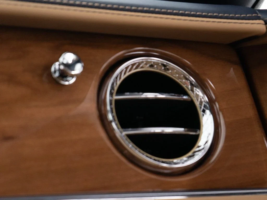 2026 Bentley Continental GTC interior, door panel, Camel / Imperial Blue