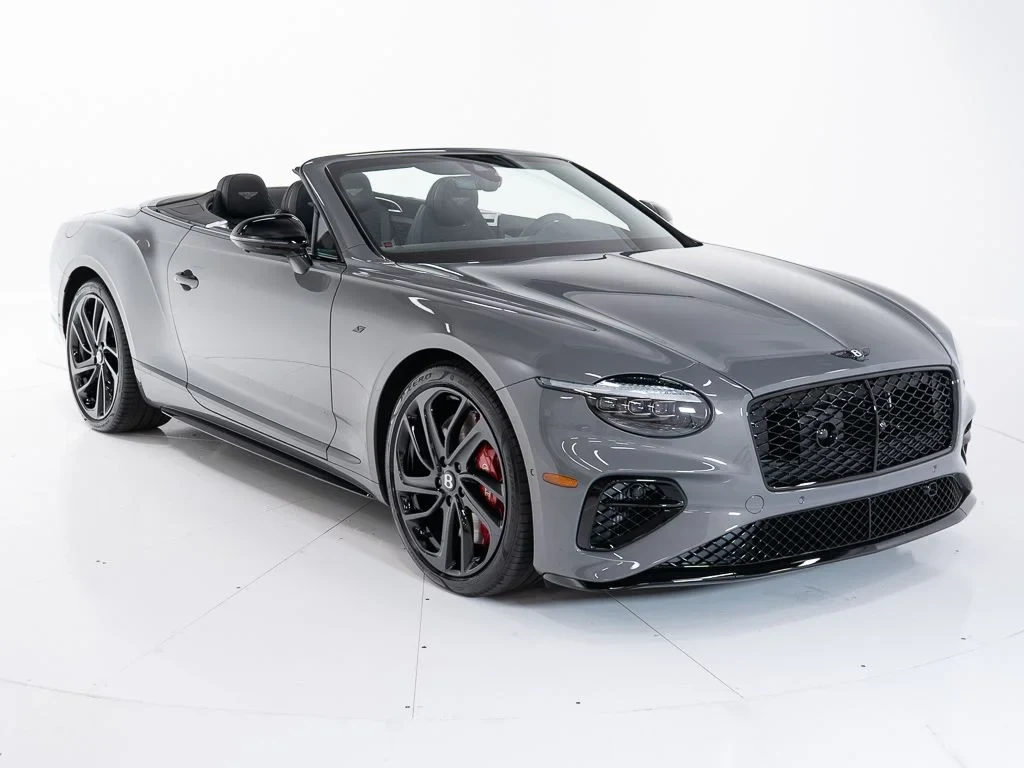 2026 Bentley Continental GTC S for sale, front three-quarter view, Gravity Grey