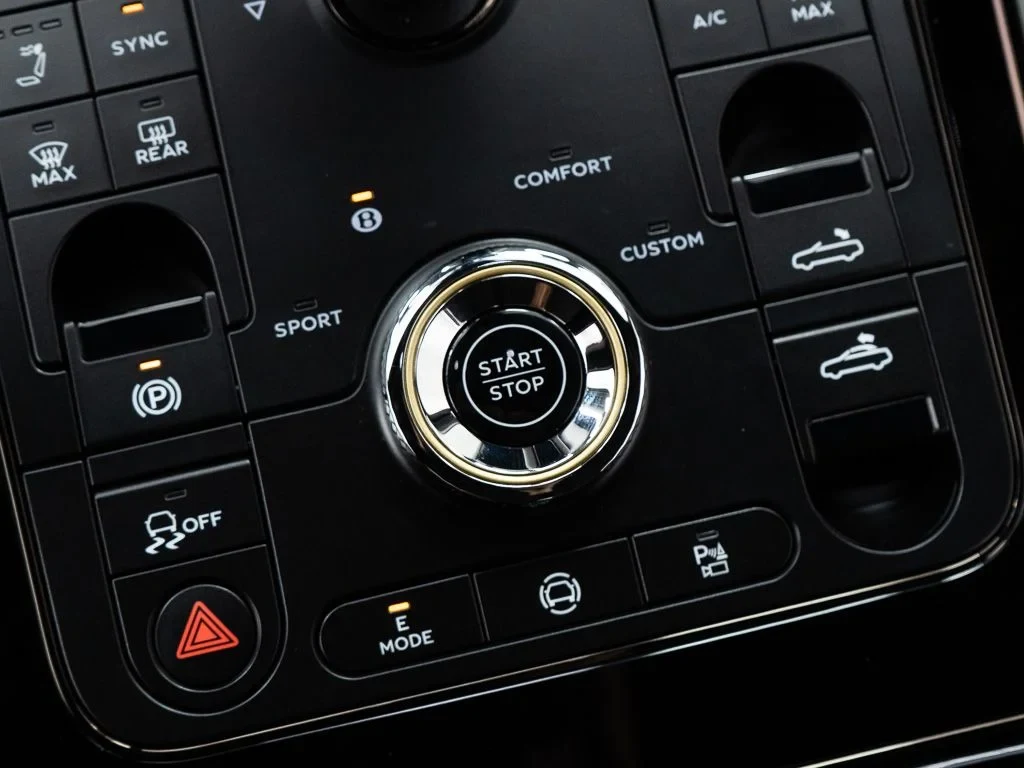 2026 Bentley Continental GTC S interior, center console, Beluga / Gravity Grey