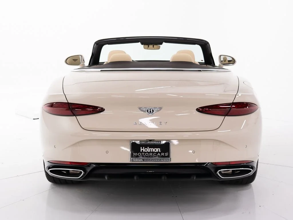 2026 Bentley Continental GTC Azure, rear three-quarter view, Magnolia