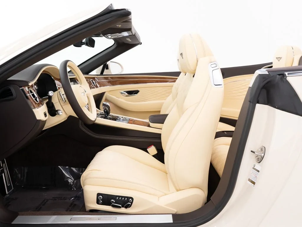 2026 Bentley Continental GTC Azure interior, Magnolia / Burnt Oak