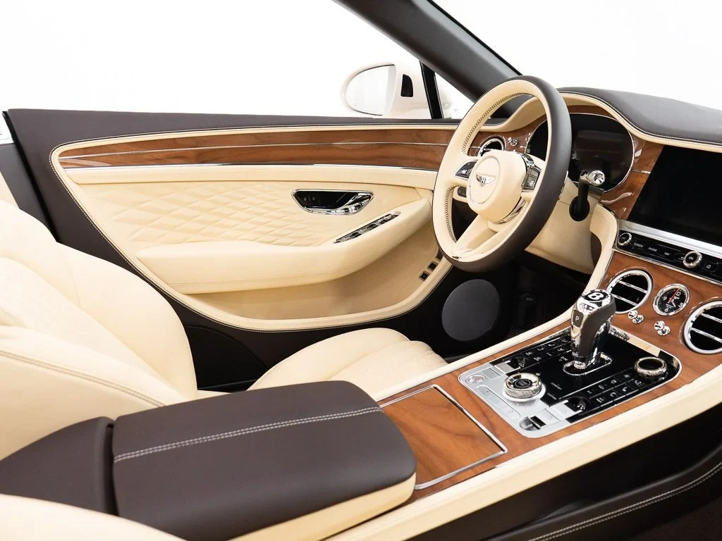 2026 Bentley Continental GTC Azure interior, Magnolia / Burnt Oak