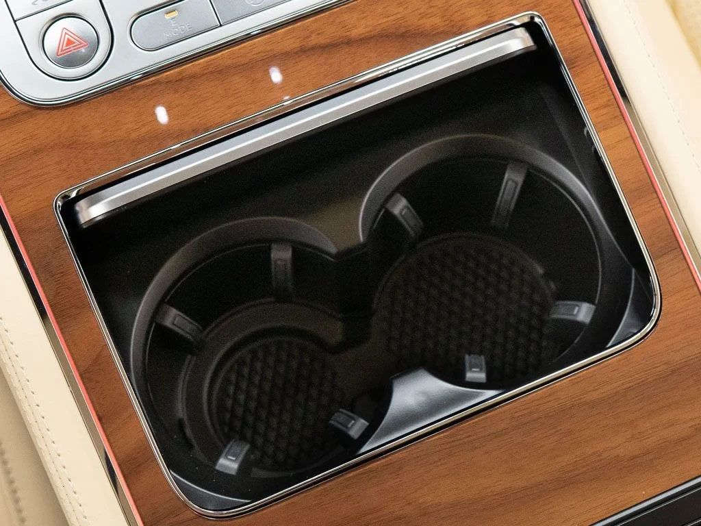2026 Bentley Continental GTC Azure interior, center console, Magnolia / Burnt Oak