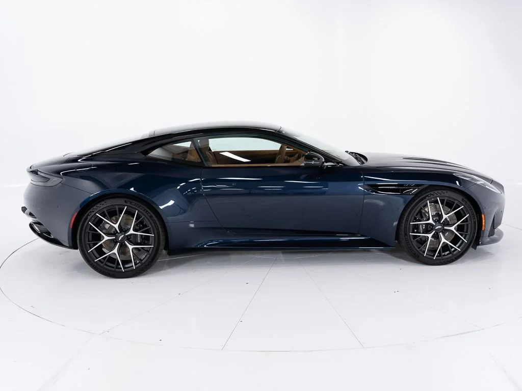 2026 Aston Martin DB12, side profile, Midnight Blue