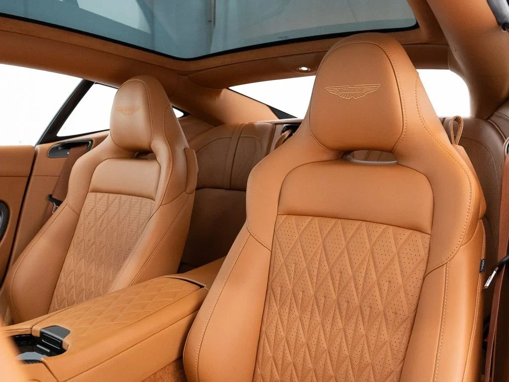 2026 Aston Martin DB12 interior, seats, Oxford Tan