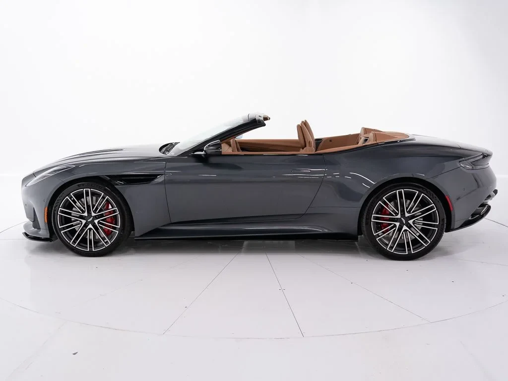 2026 Aston Martin DB12 Volante, side profile, Xenon Grey