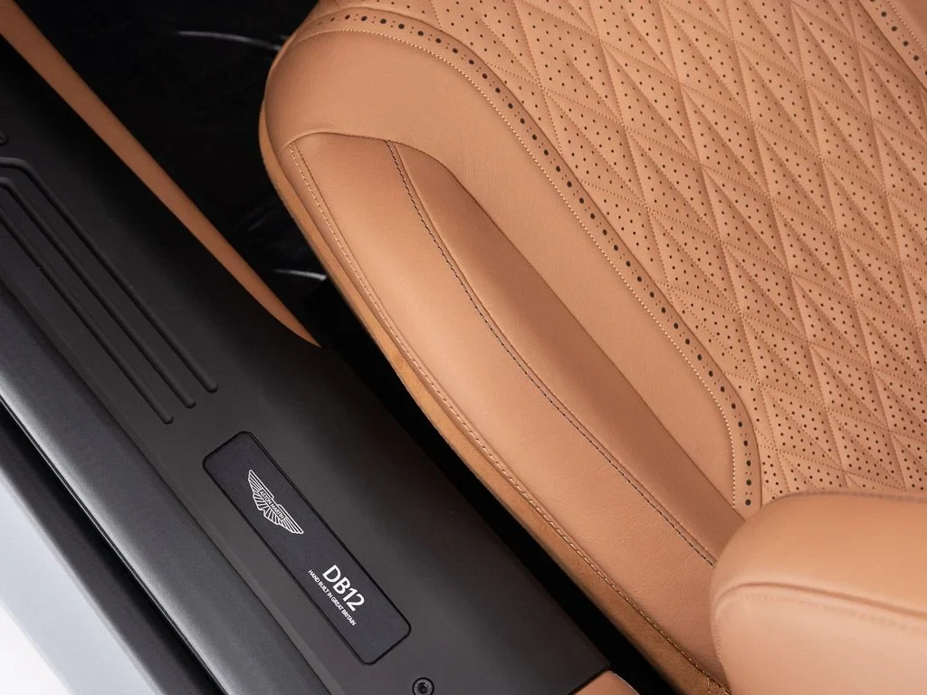 2026 Aston Martin DB12 Volante interior, seats, Copper Tan Metallic