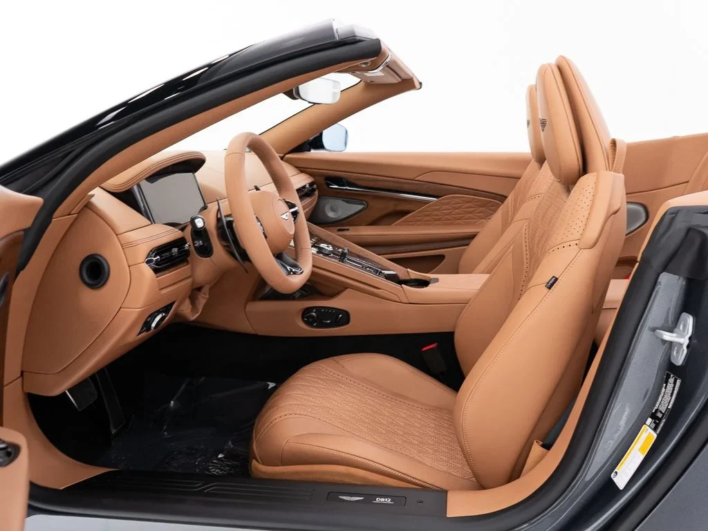 2026 Aston Martin DB12 Volante interior, Copper Tan Metallic
