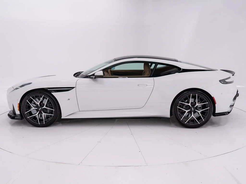2026 Aston Martin DB12 S, side profile, Lunar White
