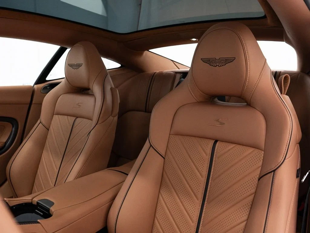2026 Aston Martin DB12 S interior, seats, Copper Tan Metallic