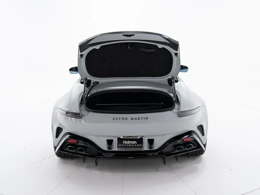 2026 Aston Martin Vantage Roadster, rear three-quarter view, Apex Grey
