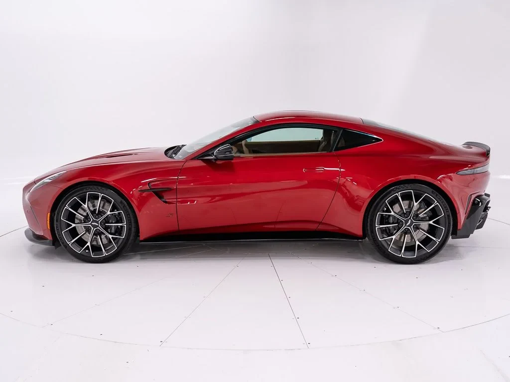 2026 Aston Martin Vantage S, side profile, Q Supernova Red