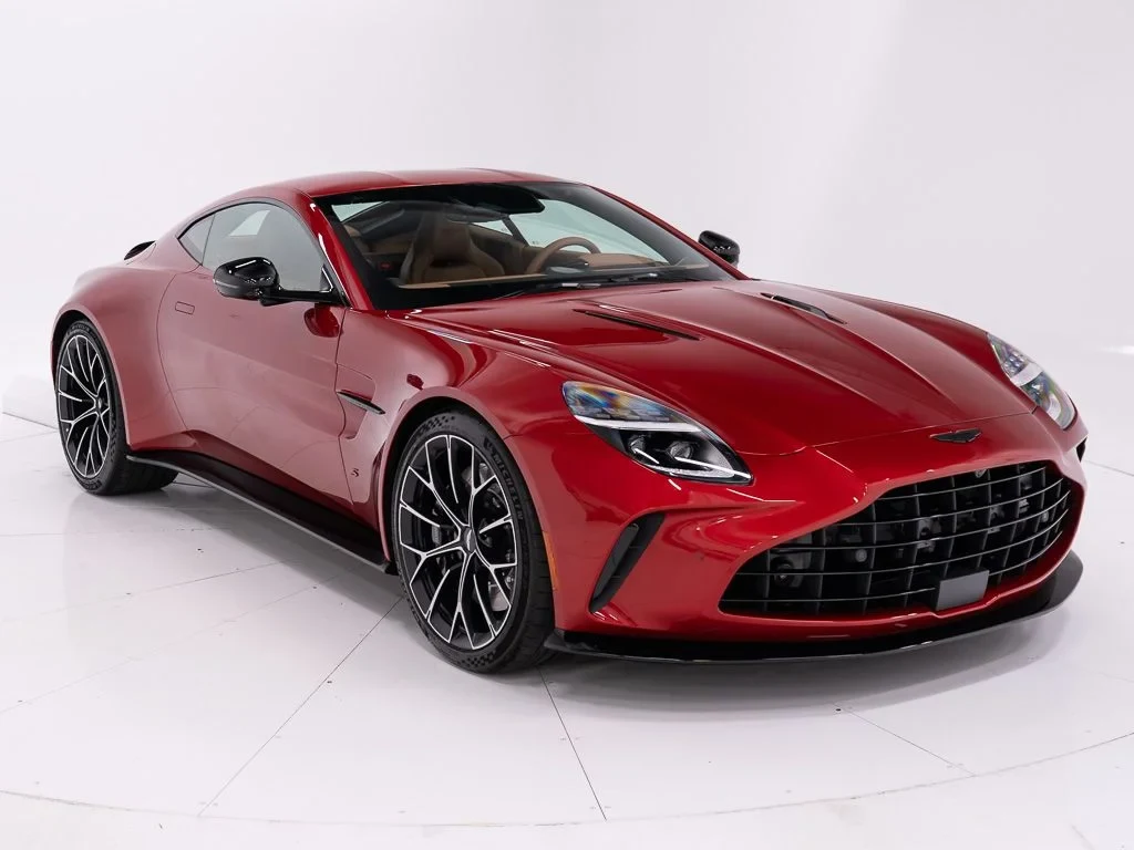 2026 Aston Martin Vantage S for sale, front three-quarter view, Q Supernova Red