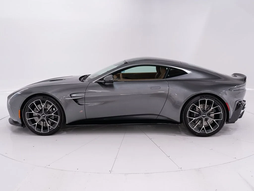2026 Aston Martin Vantage S, side profile, Magnetic Silver