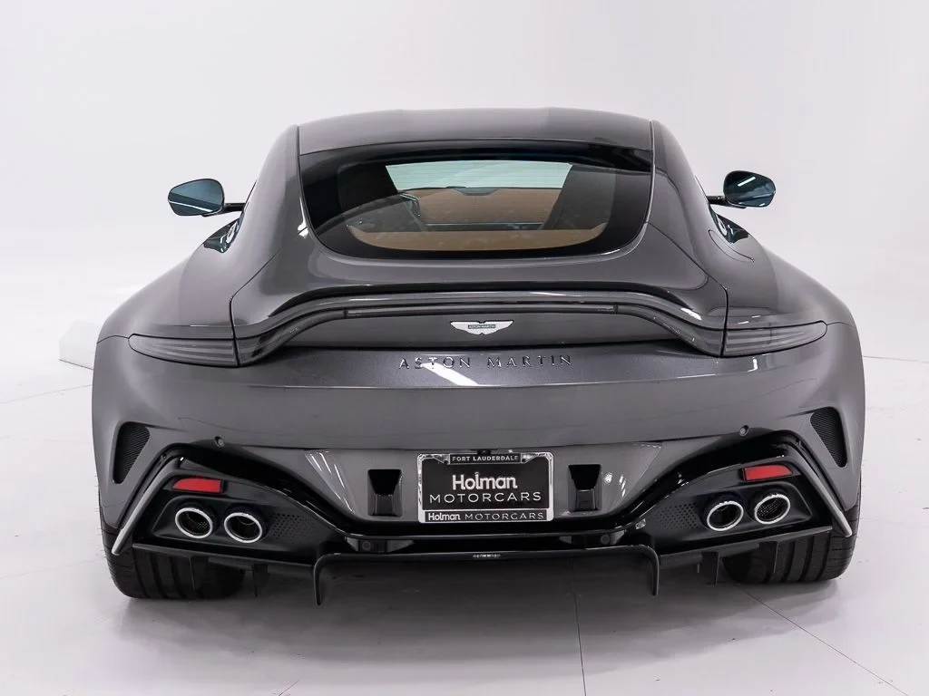 2026 Aston Martin Vantage S, rear three-quarter view, Magnetic Silver