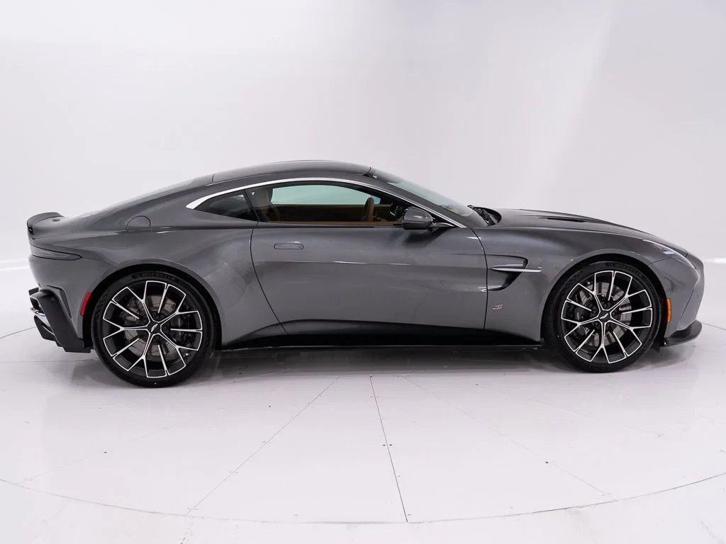 2026 Aston Martin Vantage S, side profile, Magnetic Silver