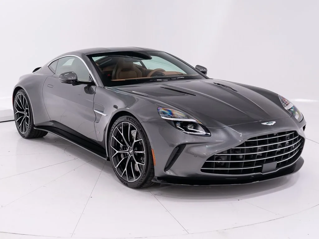 2026 Aston Martin Vantage S for sale, front three-quarter view, Magnetic Silver