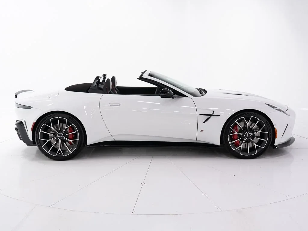 2026 Aston Martin Vantage S Roadster, side profile, Lunar White