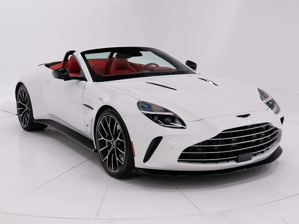 2026 Aston Martin Vantage S Roadster for sale, front three-quarter view, Lunar White