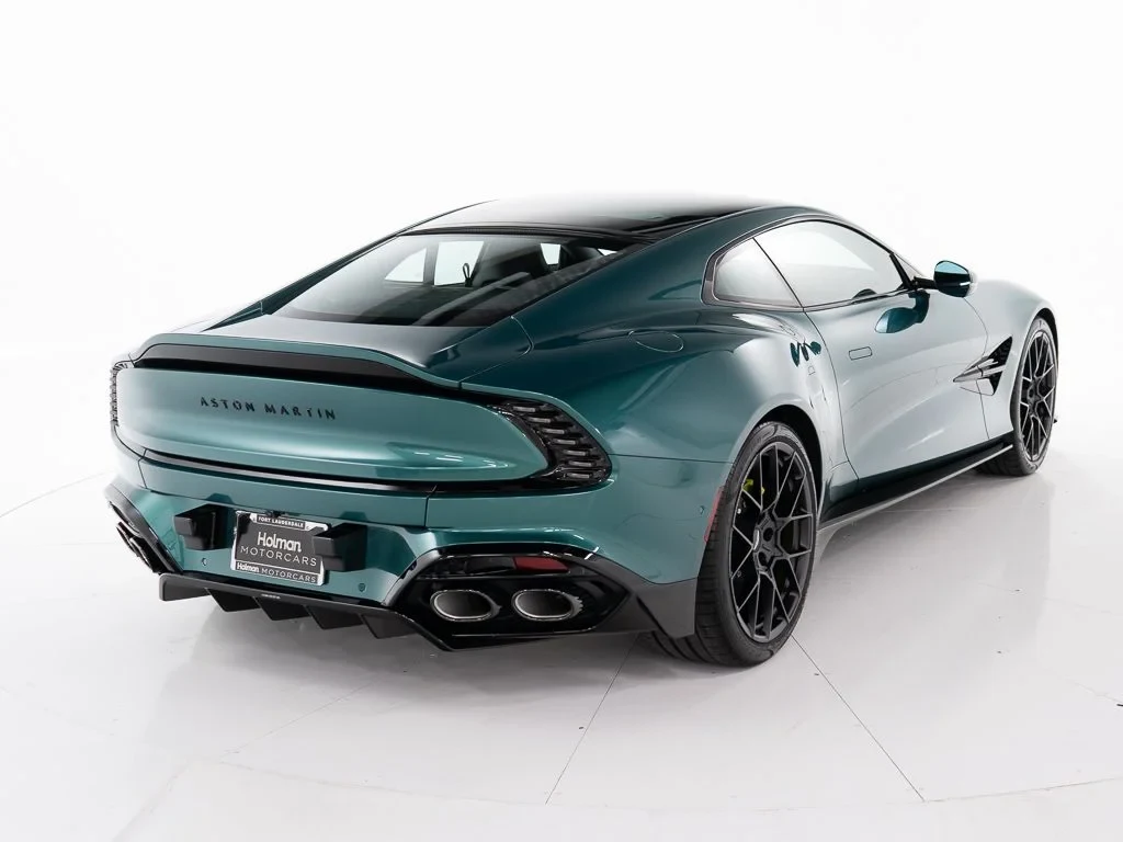 2026 Aston Martin Vanquish, rear three-quarter view, Aston Martin Racing Green