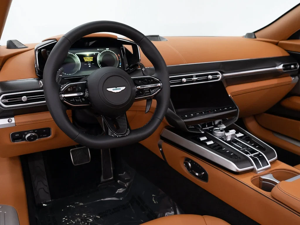 2026 Aston Martin Vanquish Volante interior, dashboard, Oxford Tan