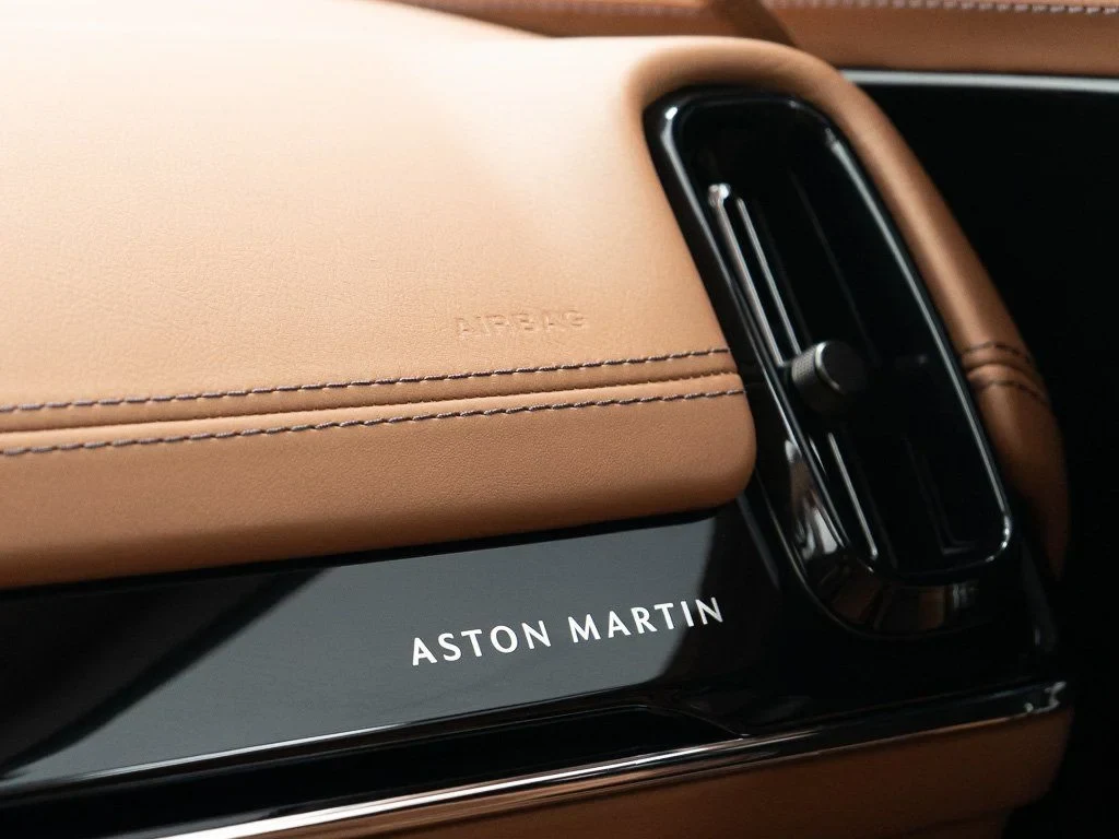 2026 Aston Martin DBX 707 interior, door sill, Copper Tan Metallic