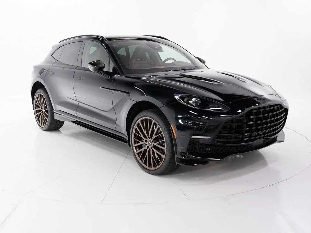 2026 Aston Martin DBX 707 for sale, front three-quarter view, Q Oberon Black