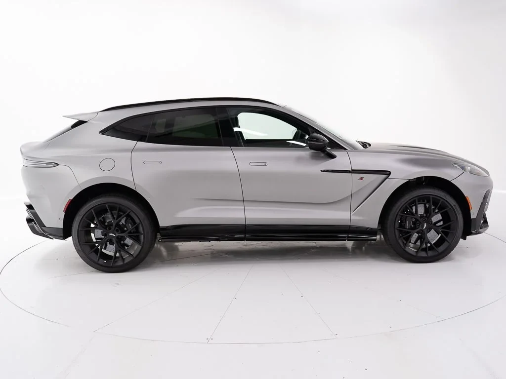 2026 Aston Martin DBX S, side profile, Q Satin Aluminite Silver
