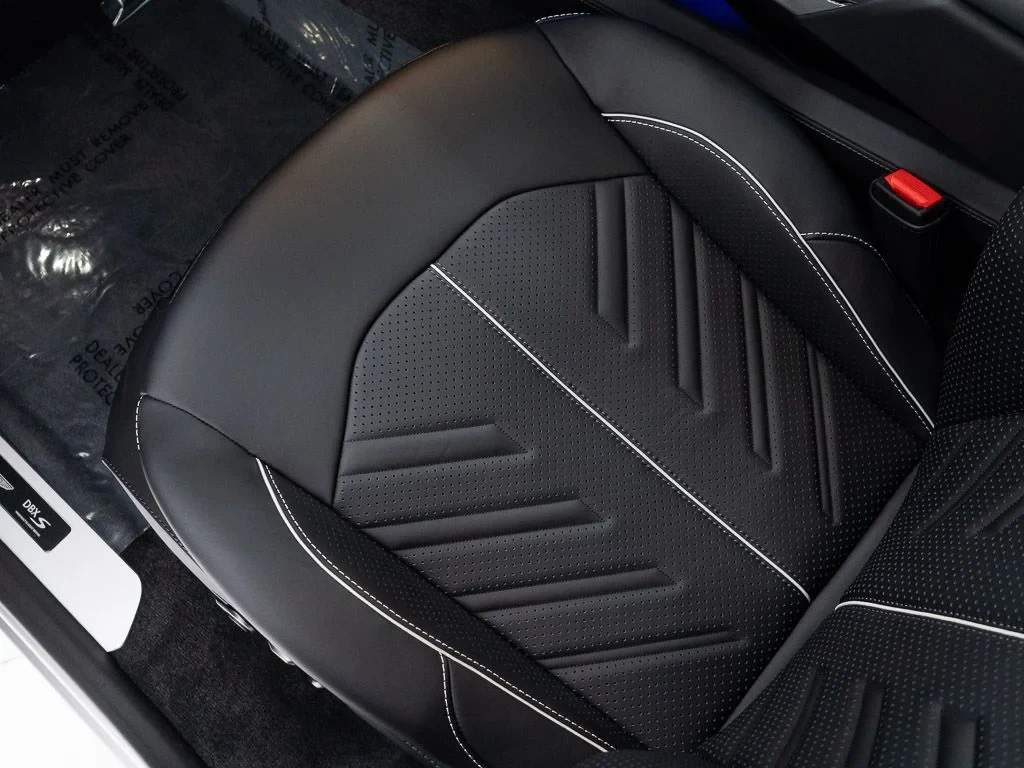 2026 Aston Martin DBX S interior, seats, Onyx Black w/Stitching in Silver