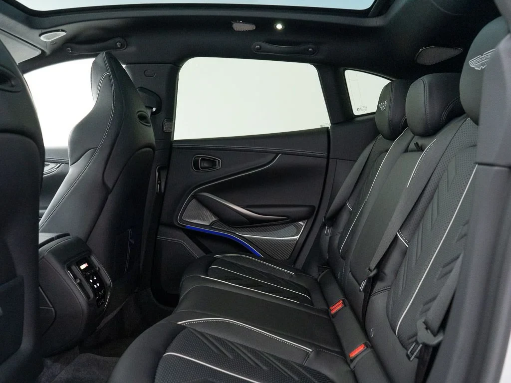 2026 Aston Martin DBX S interior, seats, Onyx Black w/Stitching in Silver