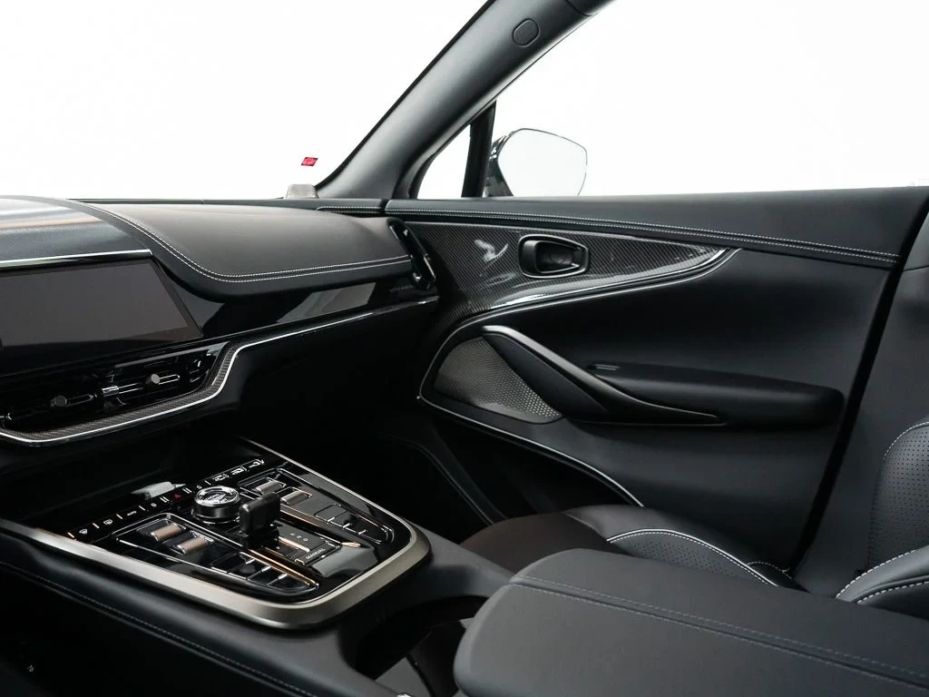 2026 Aston Martin DBX S interior, Onyx Black w/Stitching in Silver