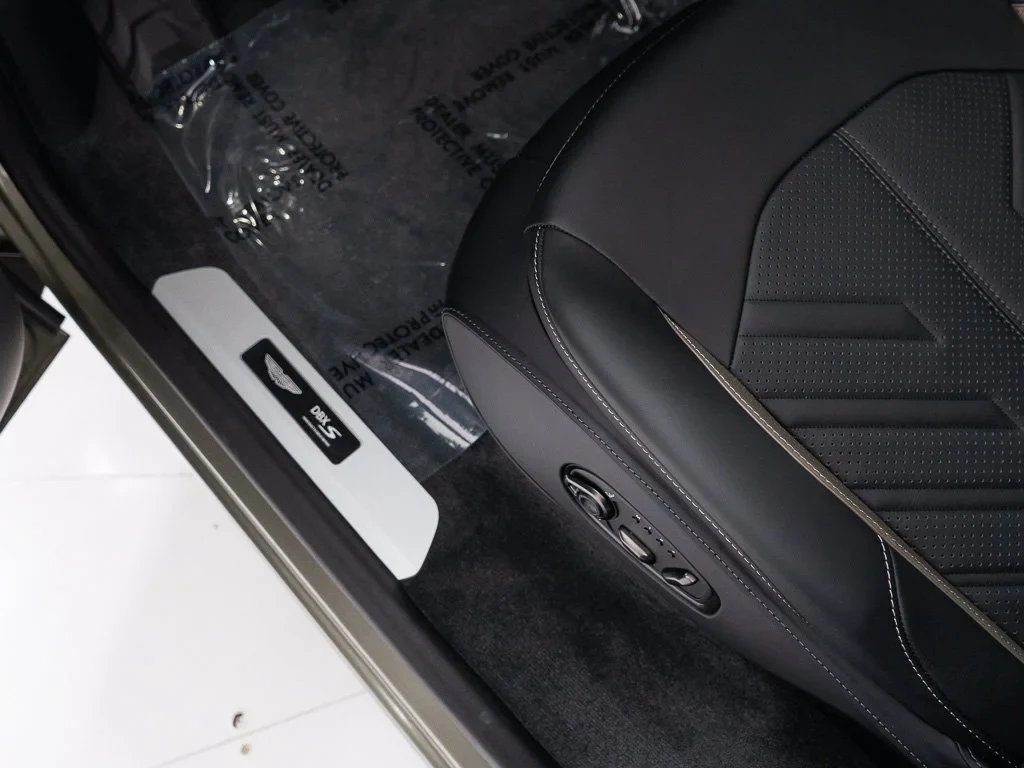 2026 Aston Martin DBX S interior, door panel, Onyx Black / Arden Green Metallic