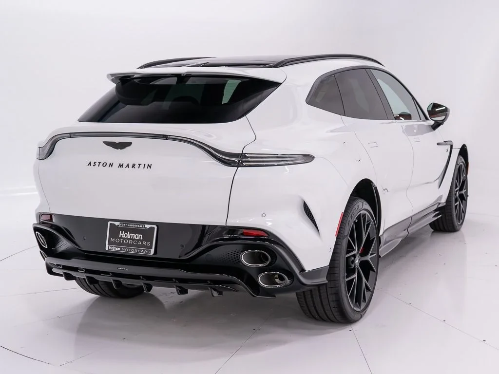 2026 Aston Martin DBX S, rear three-quarter view, Zenith White