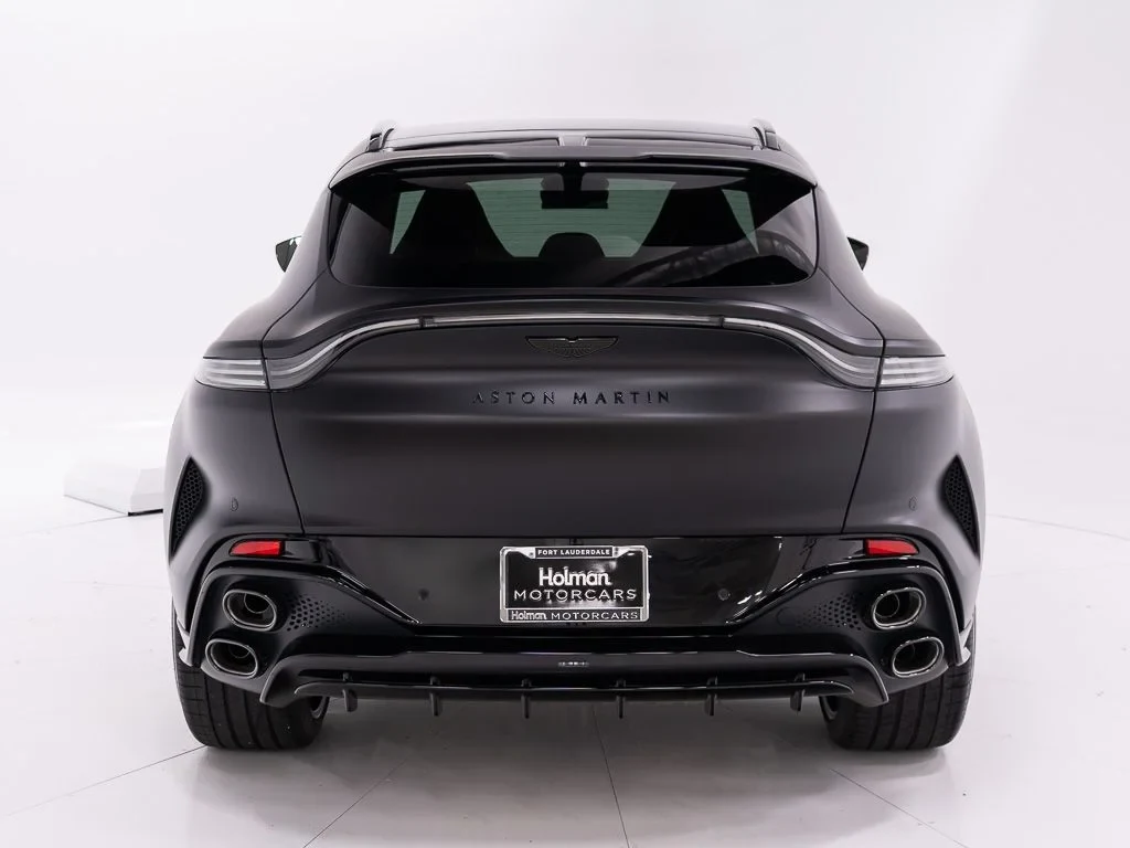 2026 Aston Martin DBX S, rear three-quarter view, Q Satin Onyx Black