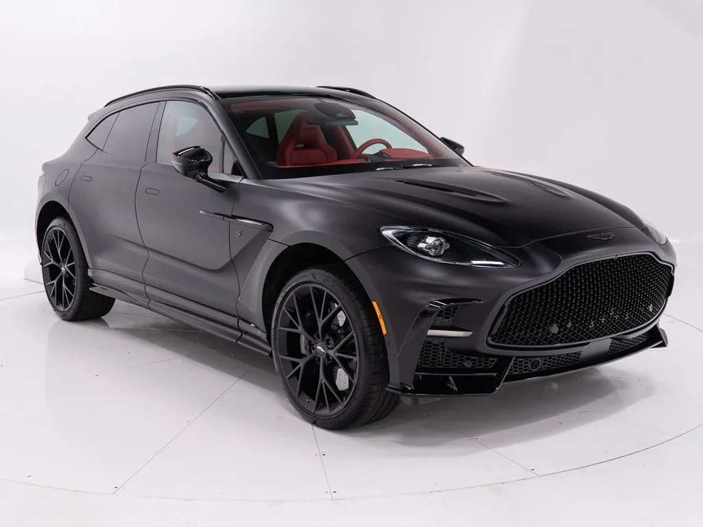 2026 Aston Martin DBX S for sale, front three-quarter view, Q Satin Onyx Black