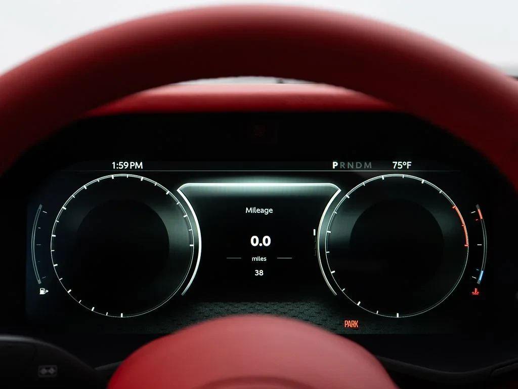 2026 Aston Martin DBX S interior, Spicy Red w/Stitching in Onyx Black