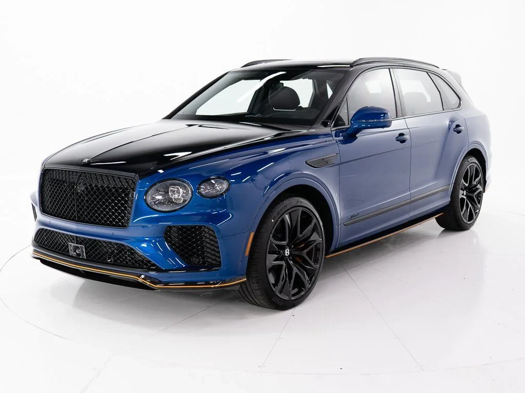 2026 Bentley Bentayga Speed, Black Sapphire over Sequin Blue - by Mulliner