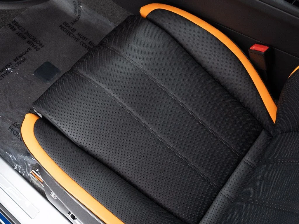 2026 Bentley Bentayga Speed interior, seats, Beluga/Mandarin - by Mulliner