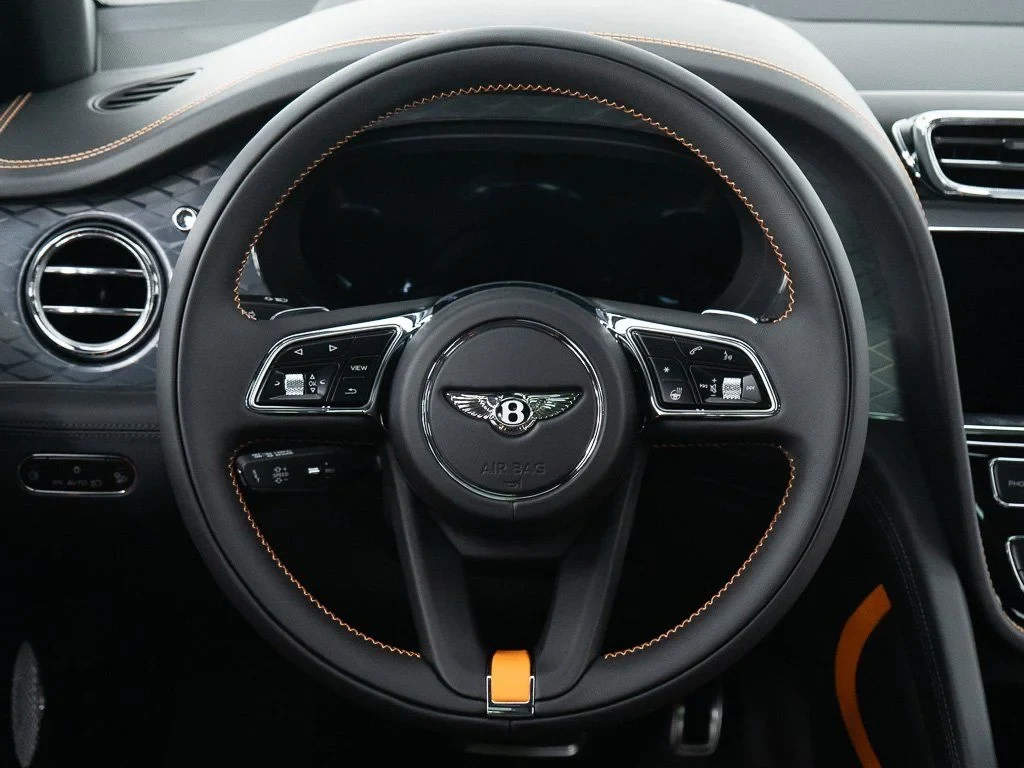 2026 Bentley Bentayga Speed interior, Beluga/Mandarin - by Mulliner