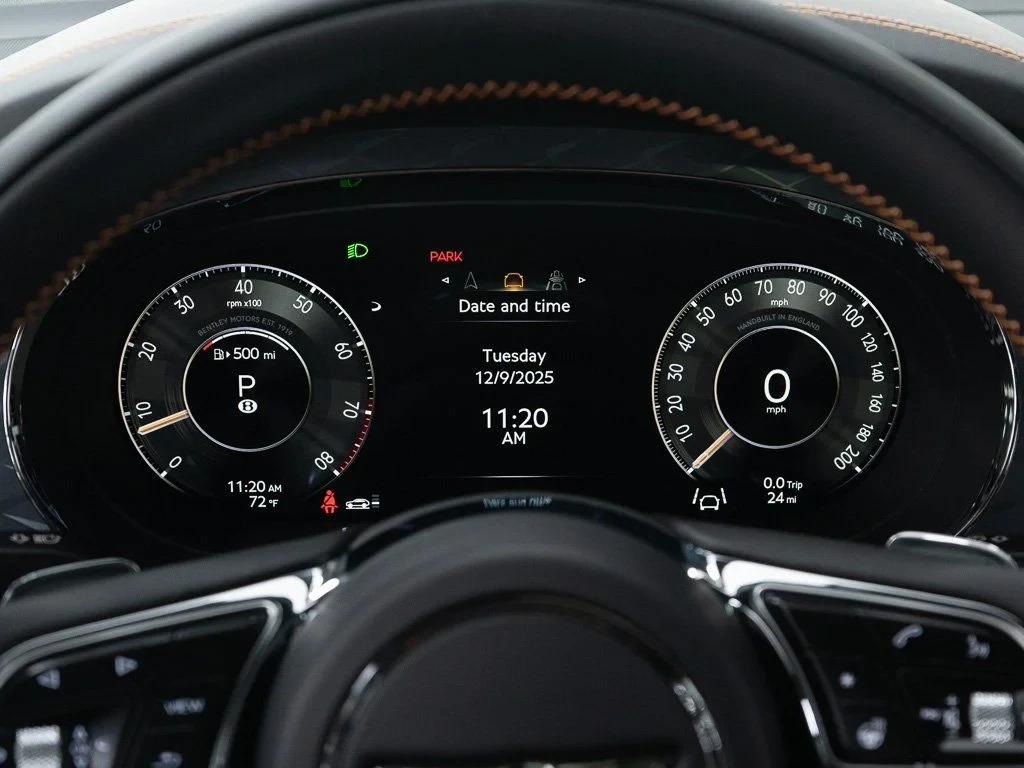 2026 Bentley Bentayga Speed interior, Beluga/Mandarin - by Mulliner