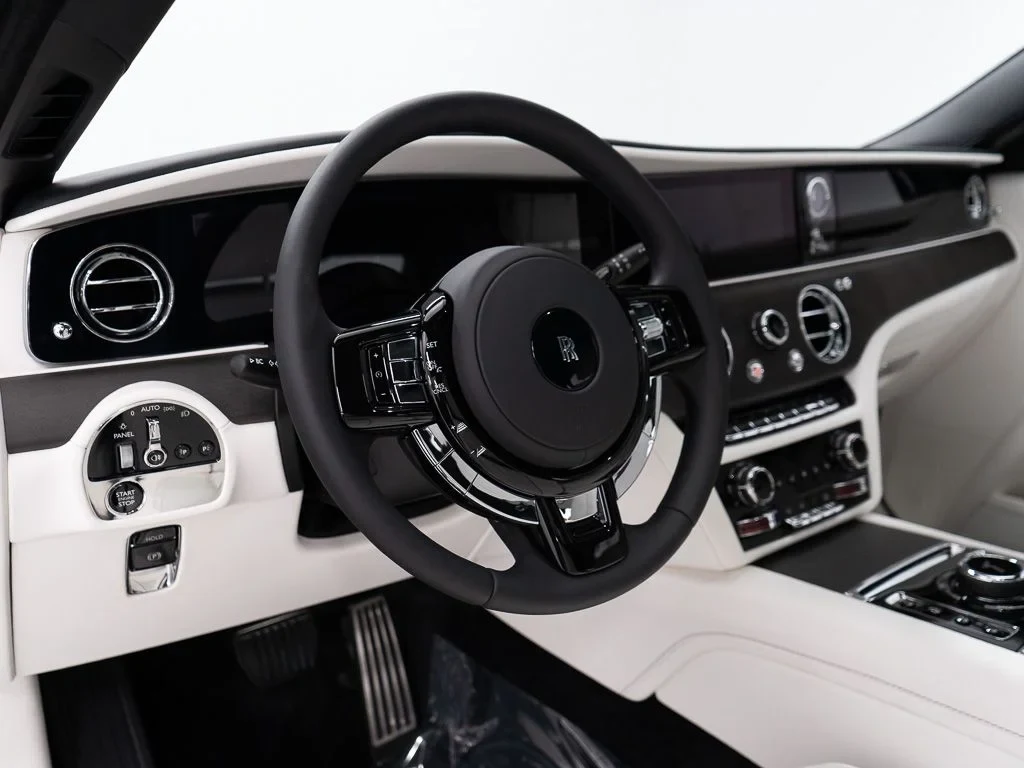 2027 Rolls-Royce Ghost interior, dashboard, Grace White / Tailored Purple / Black
