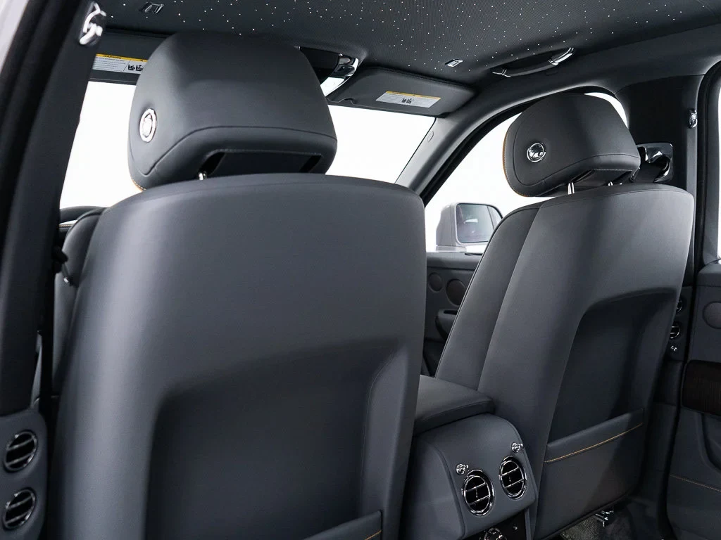 2027 Rolls-Royce Cullinan interior, seats, Scivaro Grey w/Stitching in Forge Yellow
