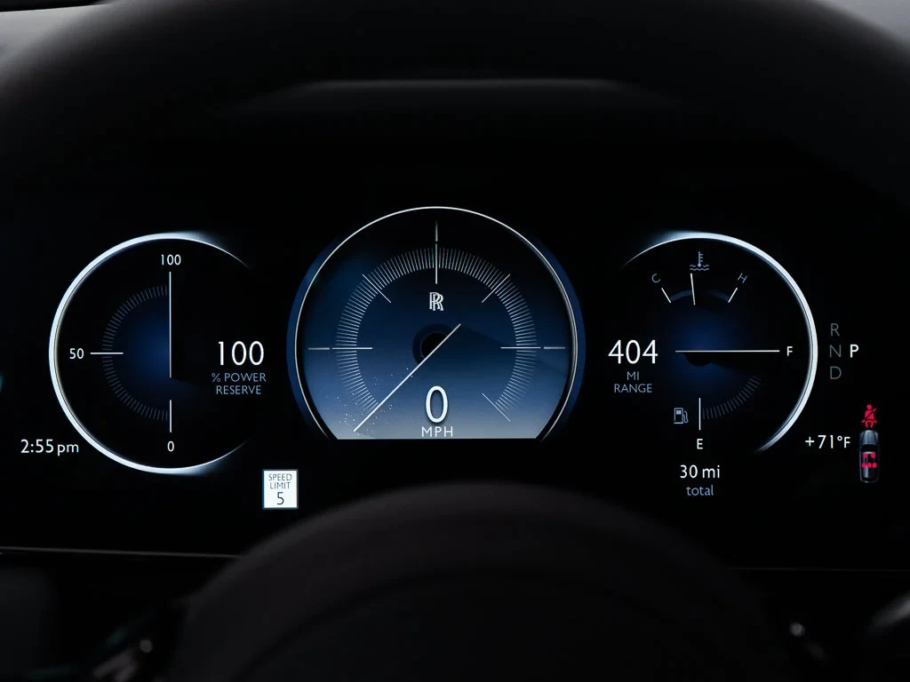 2027 Rolls-Royce Cullinan interior, Scivaro Grey w/Stitching in Forge Yellow
