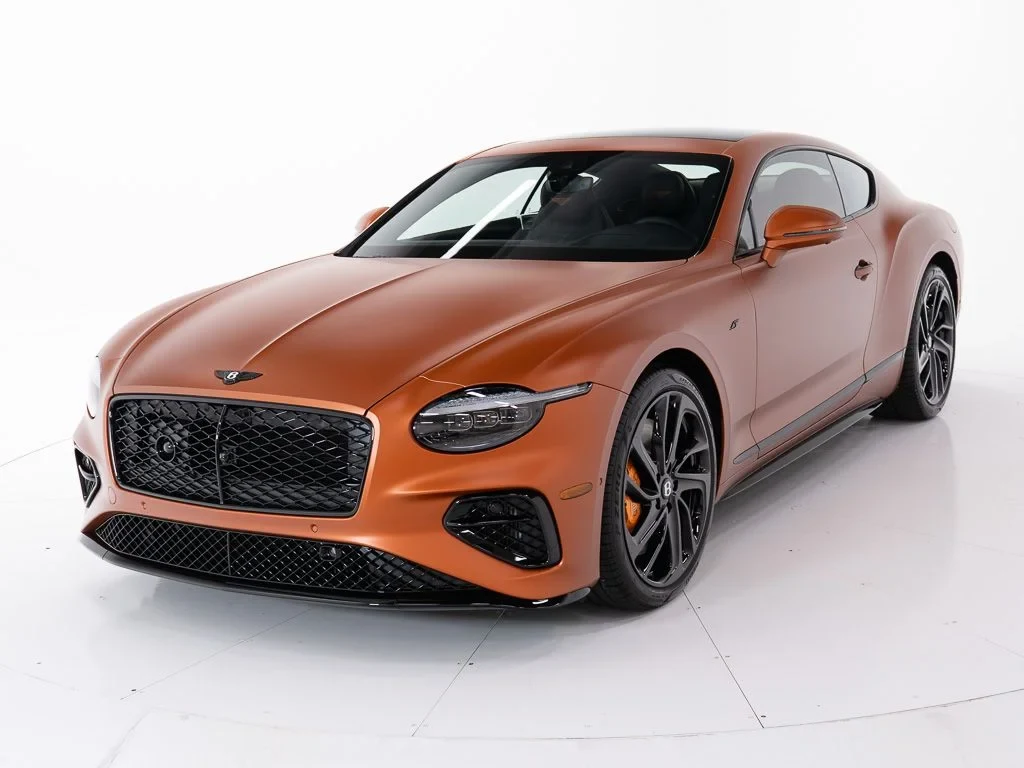 2026 Bentley Continental GT S for sale, front three-quarter view, Orange Flame Satin - by Mulliner