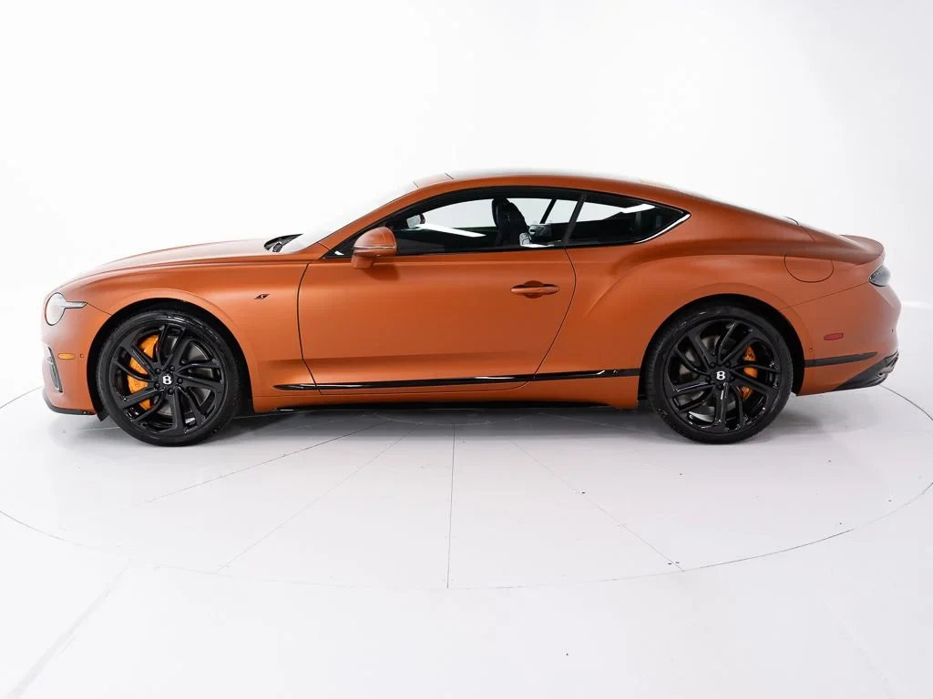 2026 Bentley Continental GT S, side profile, Orange Flame Satin - by Mulliner