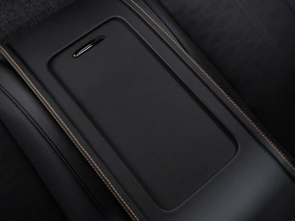 2026 Bentley Continental GT S interior, door panel, Beluga / Mandarin - by Mulliner