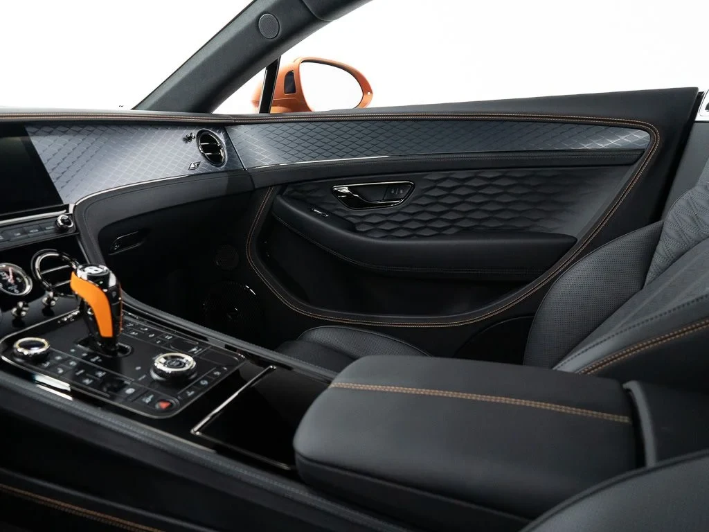 2026 Bentley Continental GT S interior, Beluga / Mandarin - by Mulliner