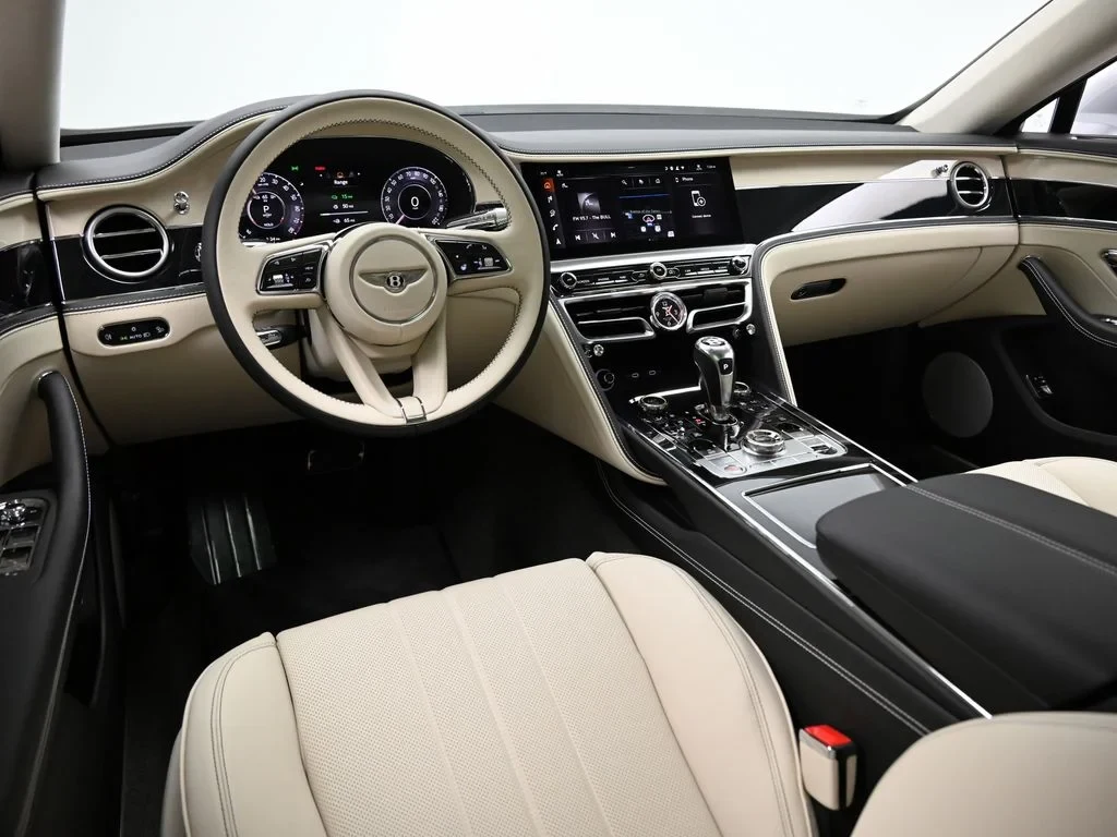 2026 Bentley Flying Spur V8 interior, Linen and Beluga