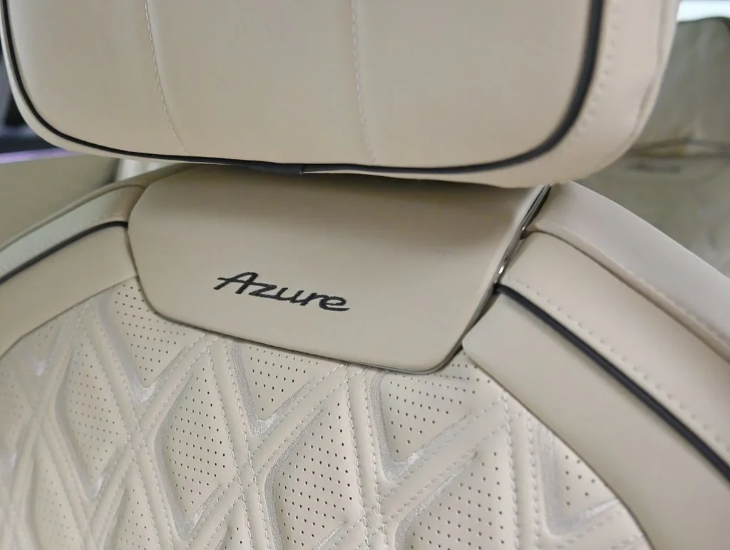 2026 Bentley Flying Spur Azure interior, Linen and Imperial Blue